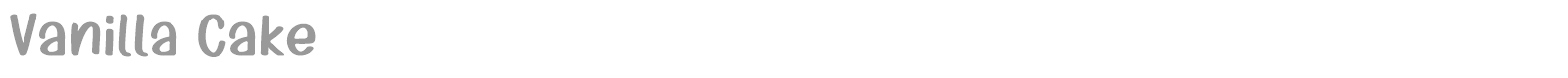 Vanilla Cake font preview
